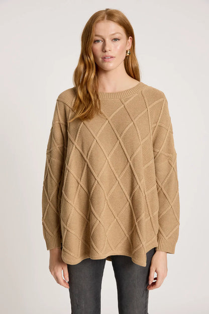 EB & IVE - LIORA RELAXED JUMPER - MOCHA