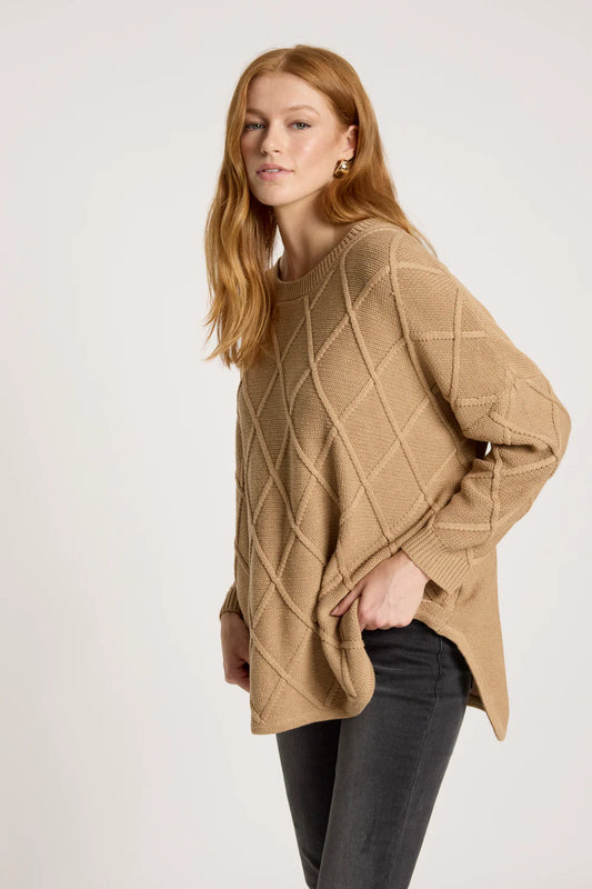 EB & IVE - LIORA RELAXED JUMPER - MOCHA