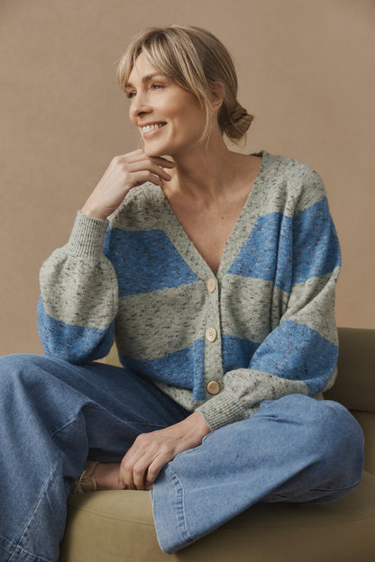 EB & IVE - ZARDA CARDIGAN - SAGE/LAKE