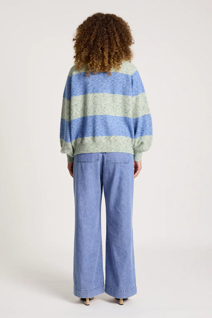 EB & IVE - ZARDA CARDIGAN - SAGE/LAKE