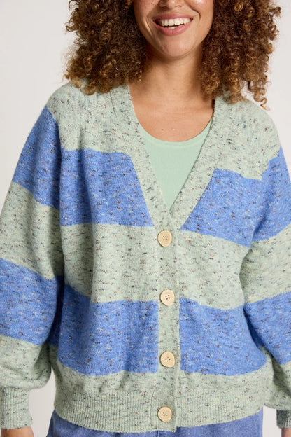 EB & IVE - ZARDA CARDIGAN - SAGE/LAKE