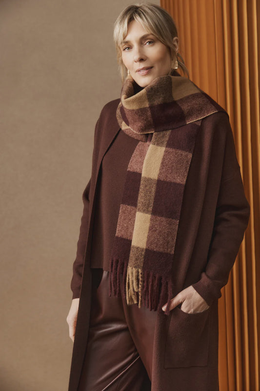 EB & IVE ZALA SCARF - MAHOGANY