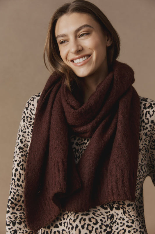 EB & IVE CALISTA SCARF - MAHOGANY