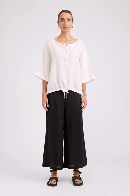 EB & IVE STUDIO BUTTON TOP/JACKET - WHITE