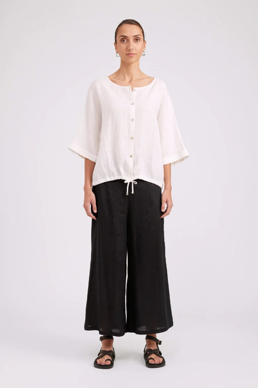 EB & IVE STUDIO BUTTON TOP/JACKET - WHITE