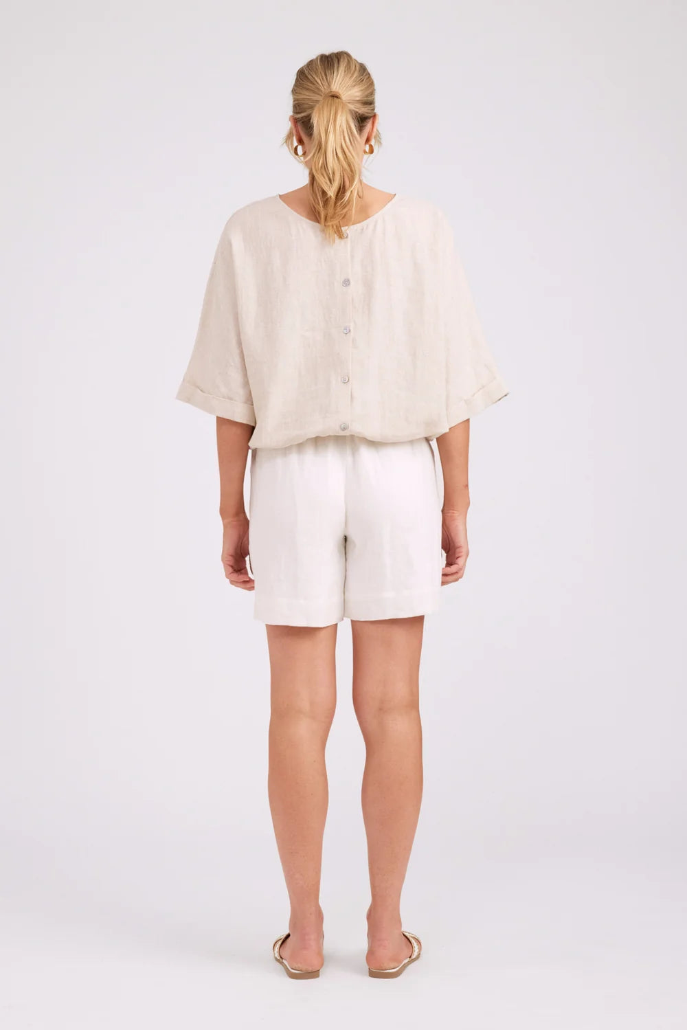 EB & IVE STUDIO BUTTON TOP/JACKET - TUSK