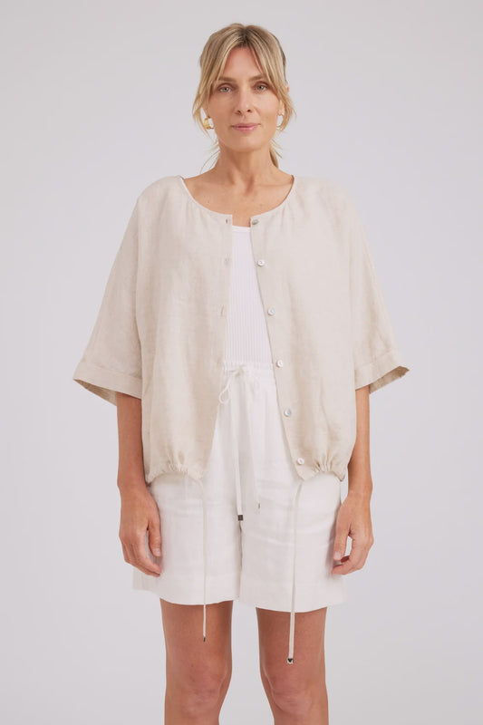 EB & IVE STUDIO BUTTON TOP/JACKET - TUSK