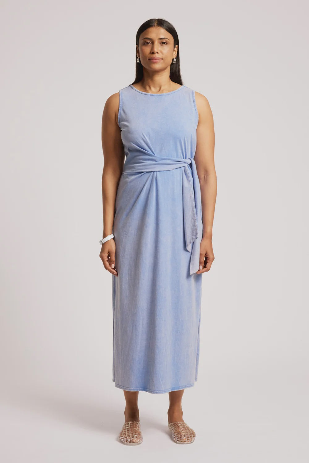 EB & IVE CALDERA WRAP TANK DRESS - MARINE