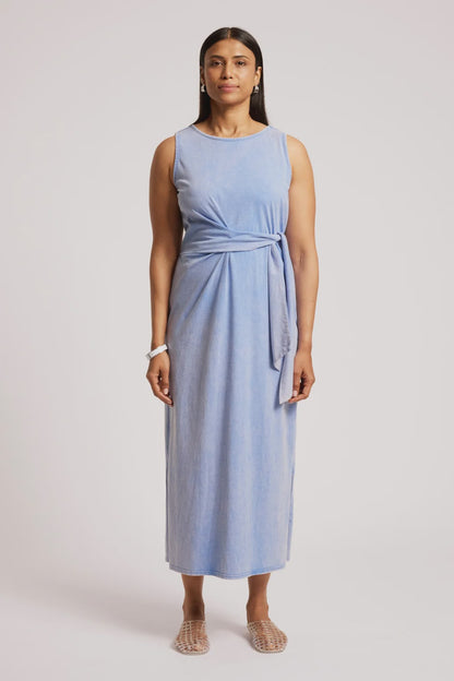 EB & IVE CALDERA WRAP TANK DRESS - MARINE