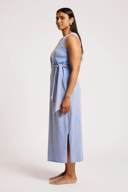 EB & IVE CALDERA WRAP TANK DRESS - MARINE