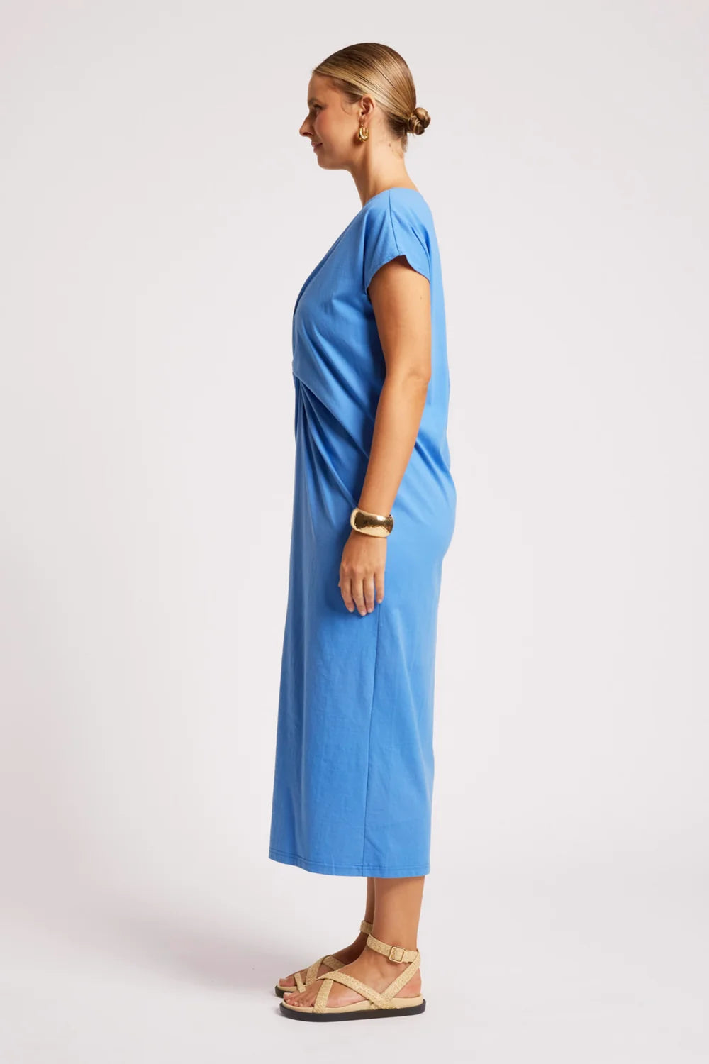 EB & IVE CASA TWIST DRESS - MARINE