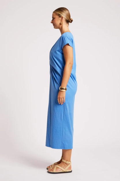 EB & IVE CASA TWIST DRESS - MARINE
