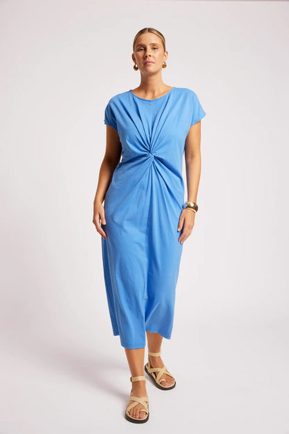 EB & IVE CASA TWIST DRESS - MARINE