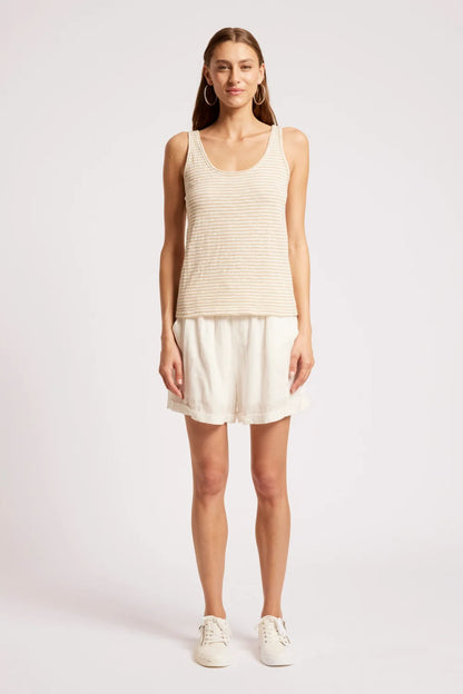 EB & IVE CASA STRIPED TANK - DUNE/WHITE