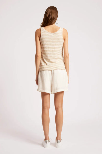 EB & IVE CASA STRIPED TANK - DUNE/WHITE