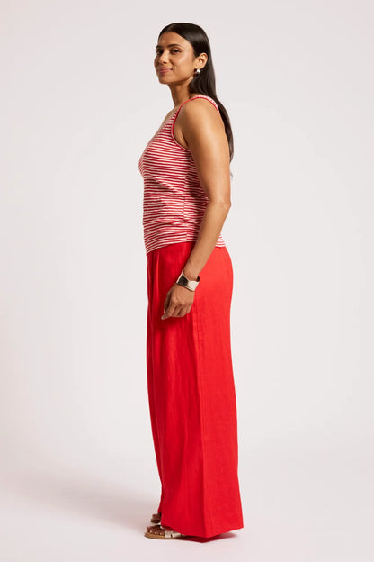 EB & IVE CASA STRIPED TANK - APEROL/WHITE