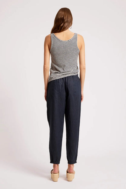 EB & IVE CASA STRIPED TANK - INDIGO/WHITE