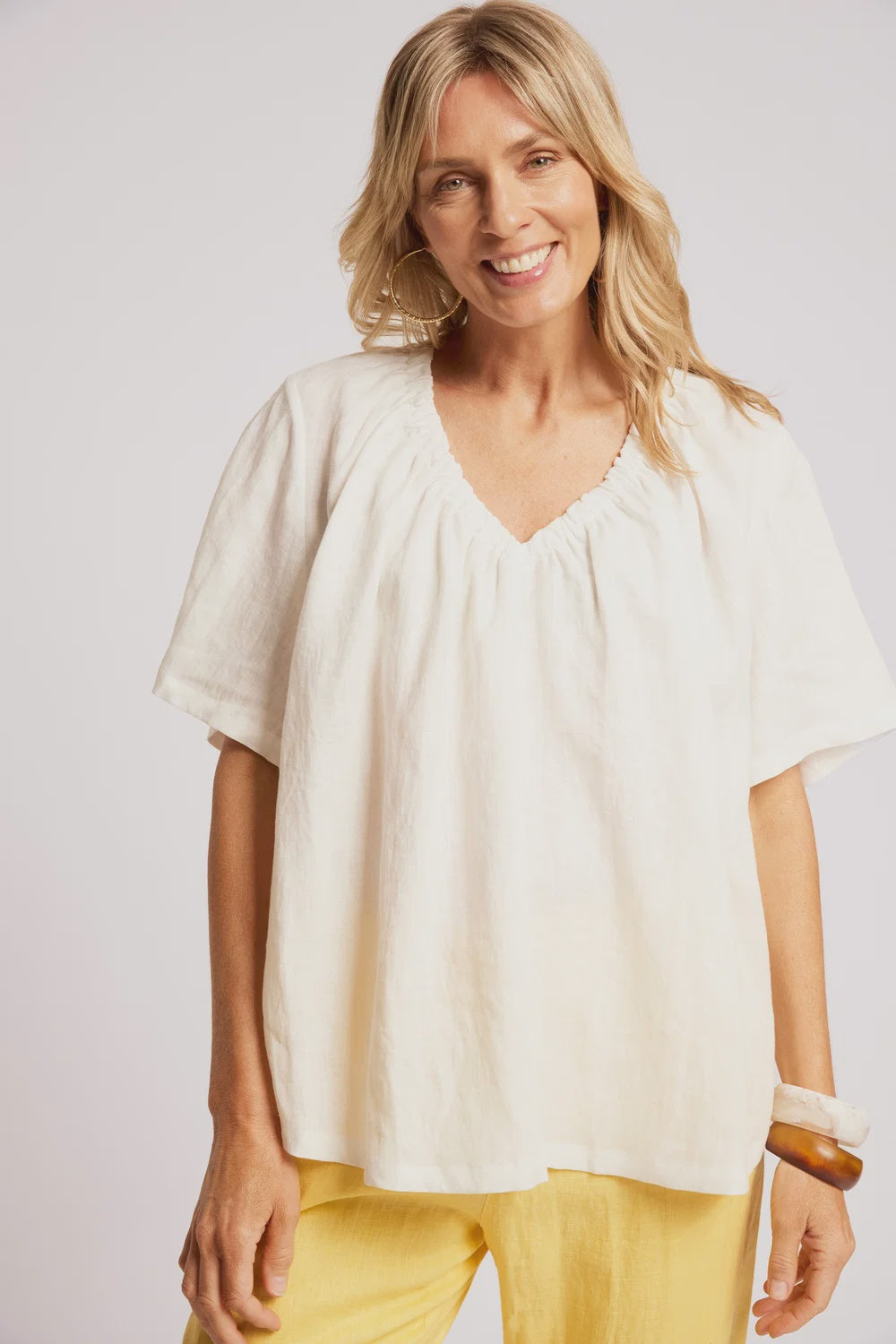 EB & IVE COVE RELAXED TOP - WHITE