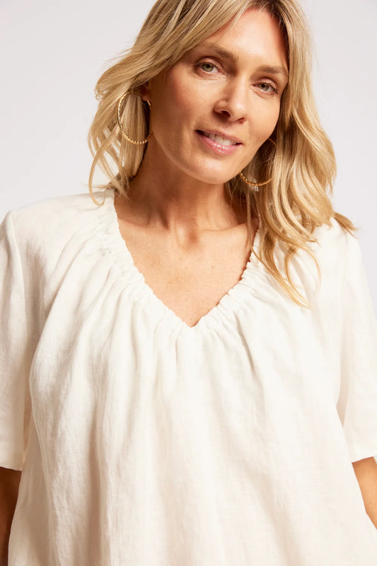 EB & IVE COVE RELAXED TOP - WHITE