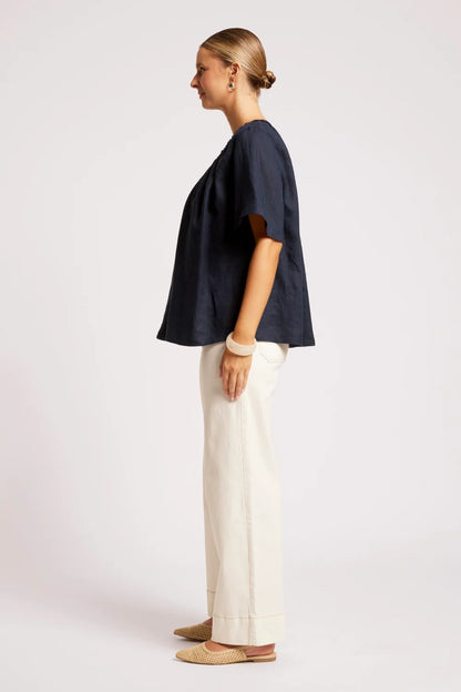 EB & IVE COVE RELAXED TOP - INDIGO