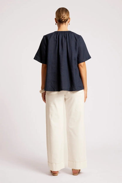EB & IVE COVE RELAXED TOP - INDIGO