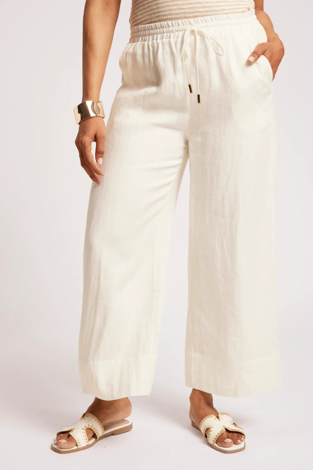 EB & IVE COVE RELAXED PANT - WHITE