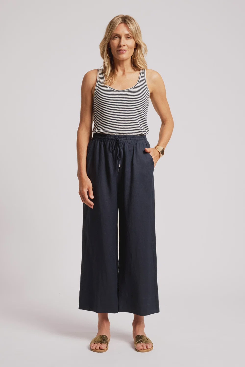 EB & IVE COVE RELAXED PANT - INDIGO