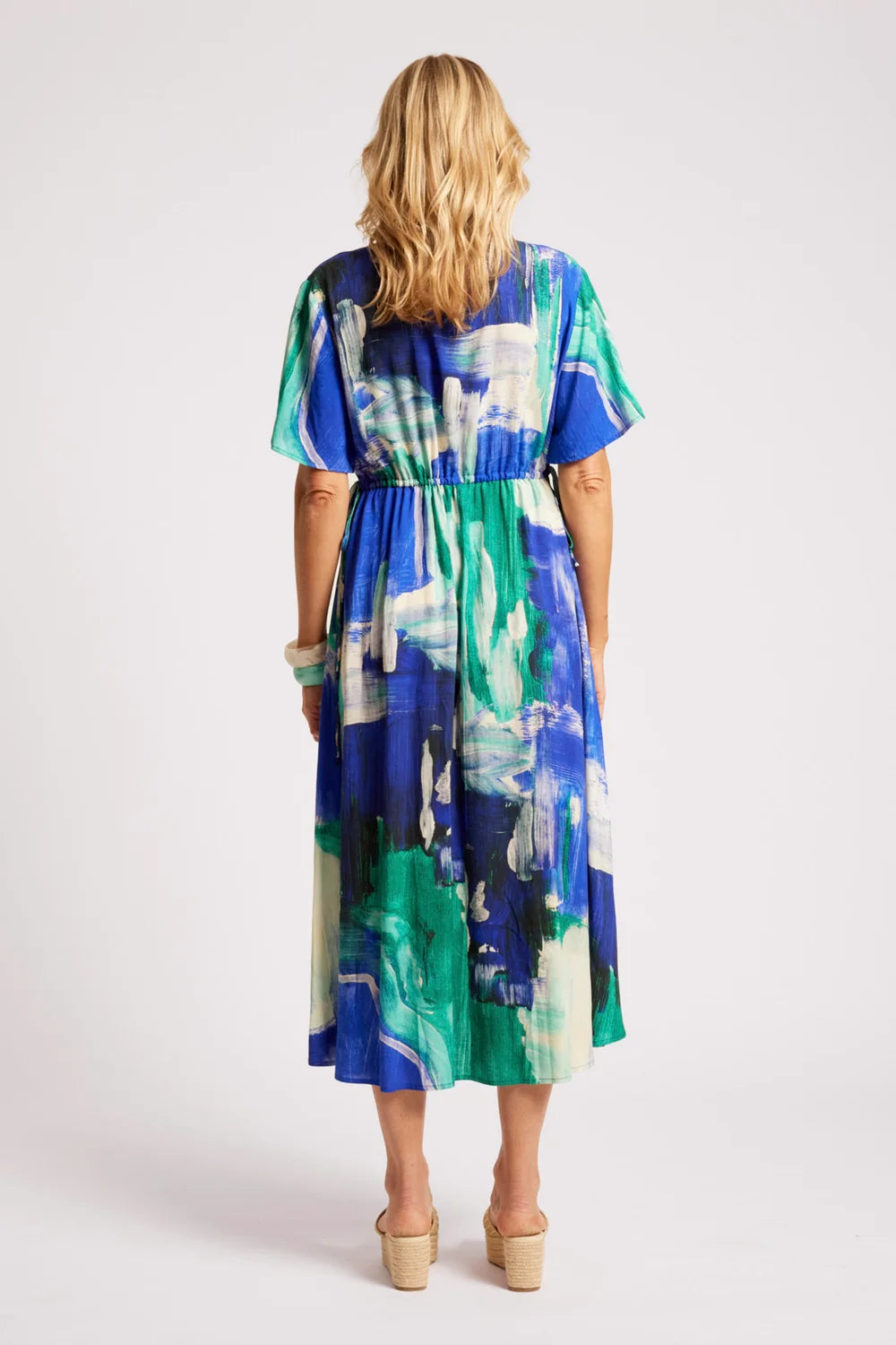 EB & IVE PALMERA TIE MAXI DRESS - SEAFOAM