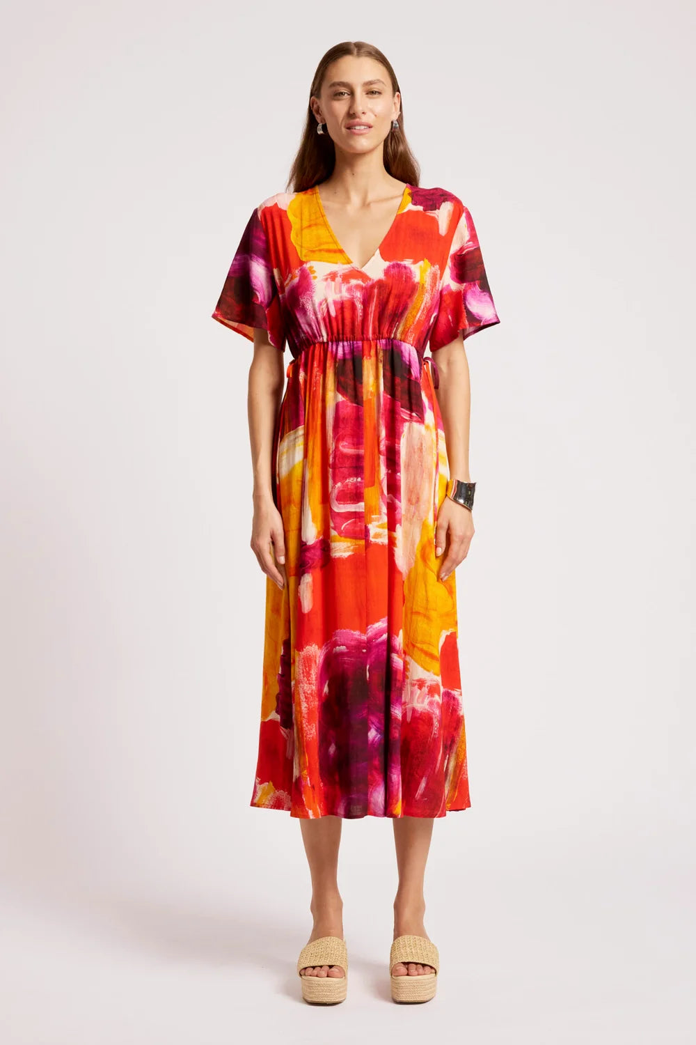 EB & IVE PALMERA TIE MAXI DRESS - SOLARA