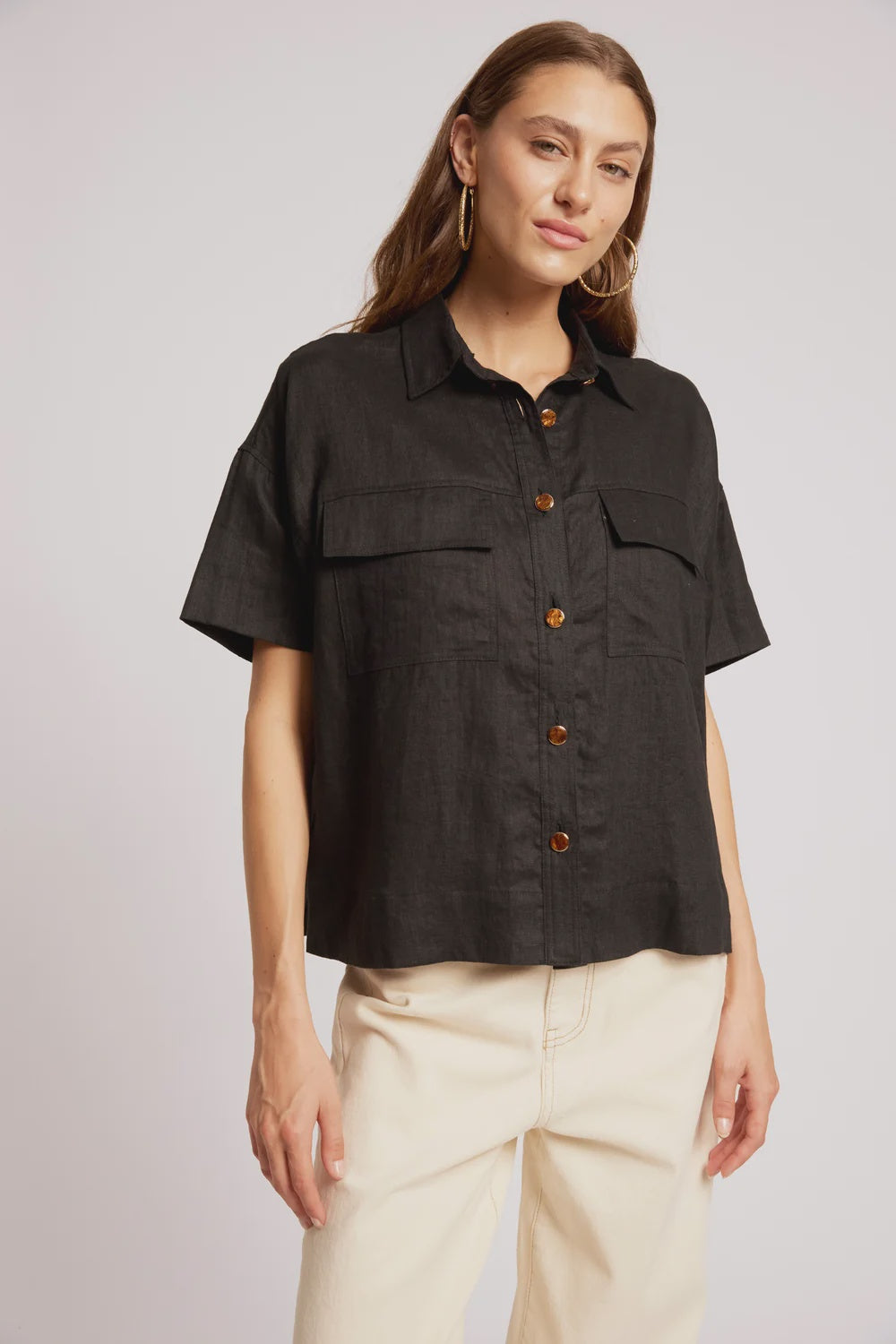 EB & IVE MARIS SHIRT - BLACK