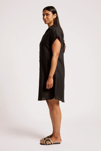 EB & IVE MARIS SHIRT DRESS - BLACK