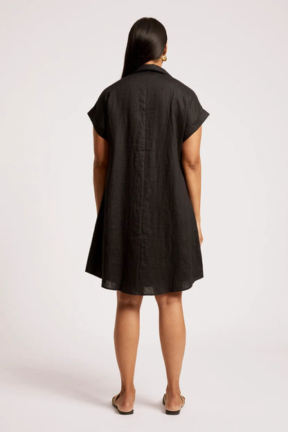 EB & IVE MARIS SHIRT DRESS - BLACK