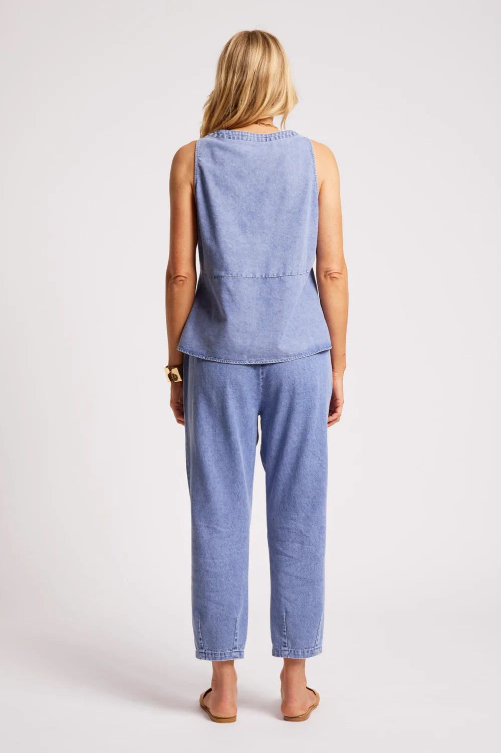 EB & IVE DUSK DENIM TANK - DENIM