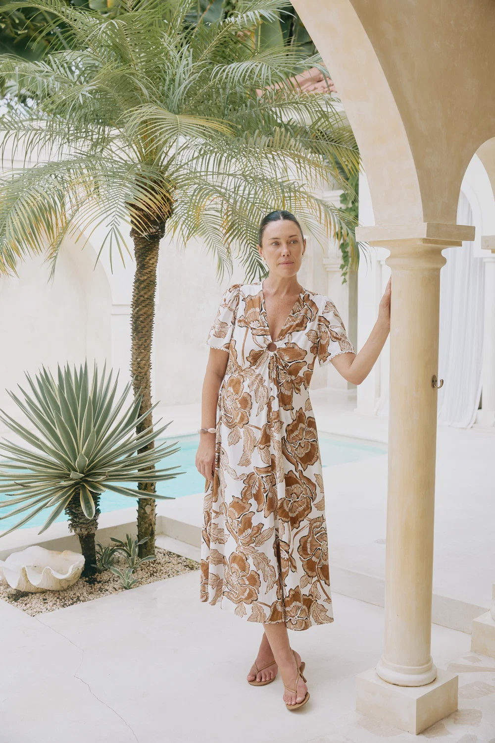 EB & IVE GAIA MAXI DRESS - DUNE