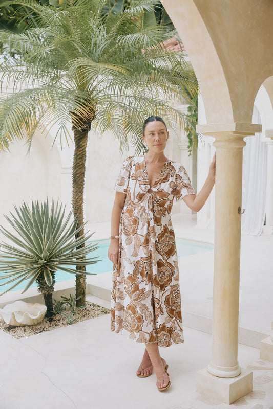 EB & IVE GAIA MAXI DRESS - DUNE