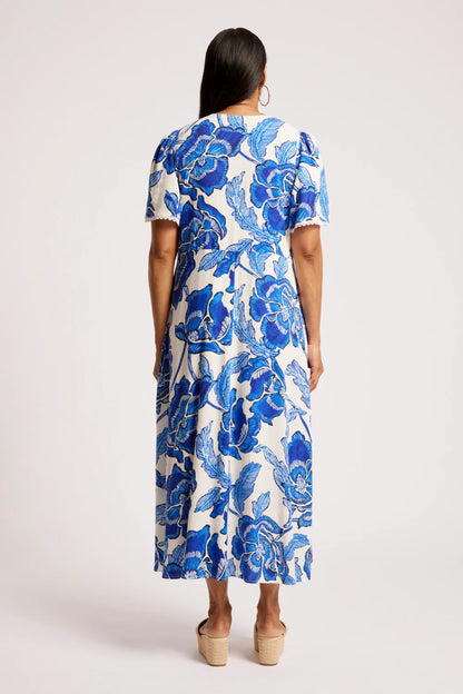 EB & IVE GAIA MAXI DRESS - AZURE