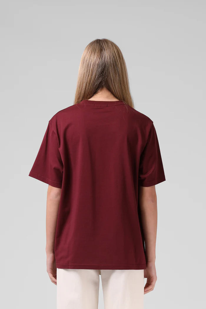 RPM OS FLORAL TEE - RED WINE