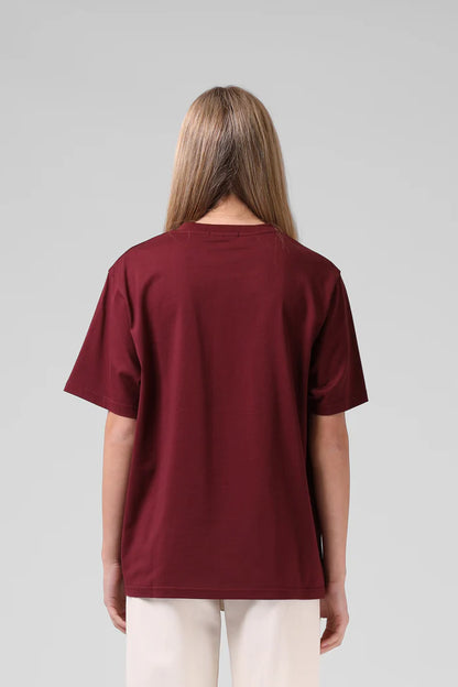 RPM OS FLORAL TEE - RED WINE