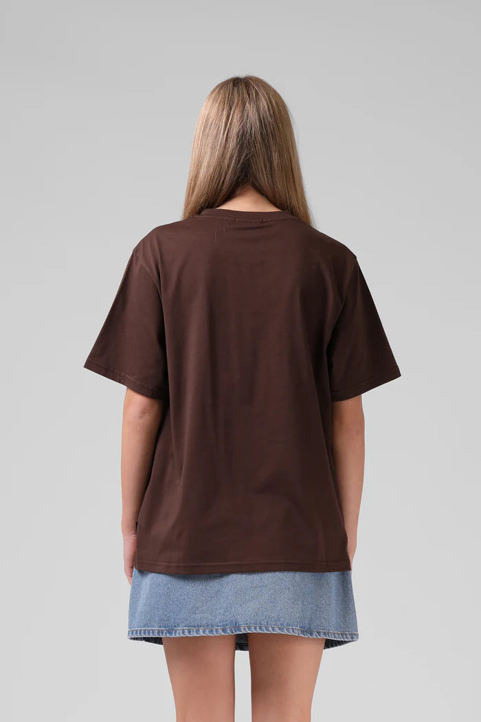 RPM OS FLORAL TEE - BRUNETTE BROWN