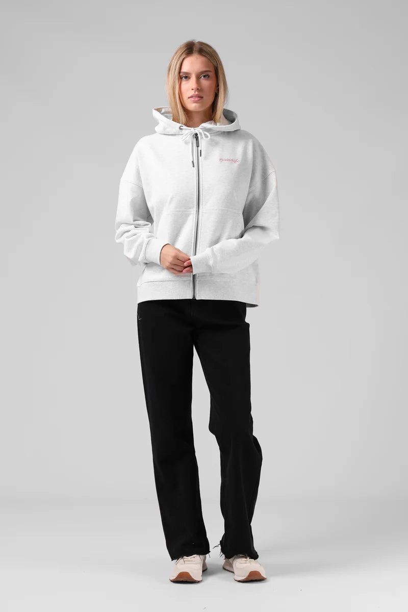 RPM CLOTHING - CHILLER ZIP HOOD - WHITE MARL