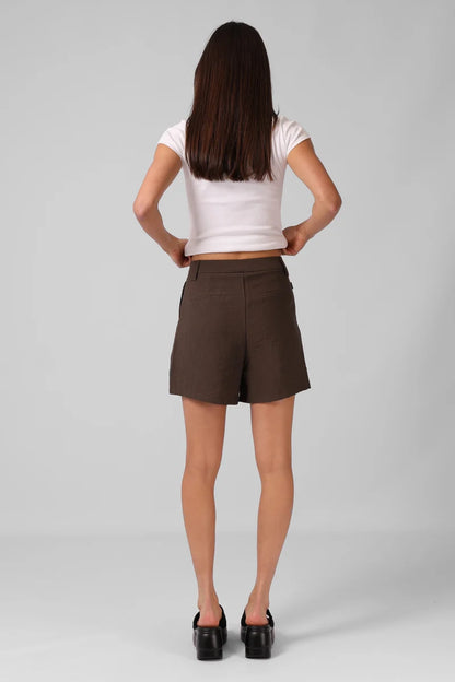 RPM CLOTHING - JULIA SHORT - BROWN