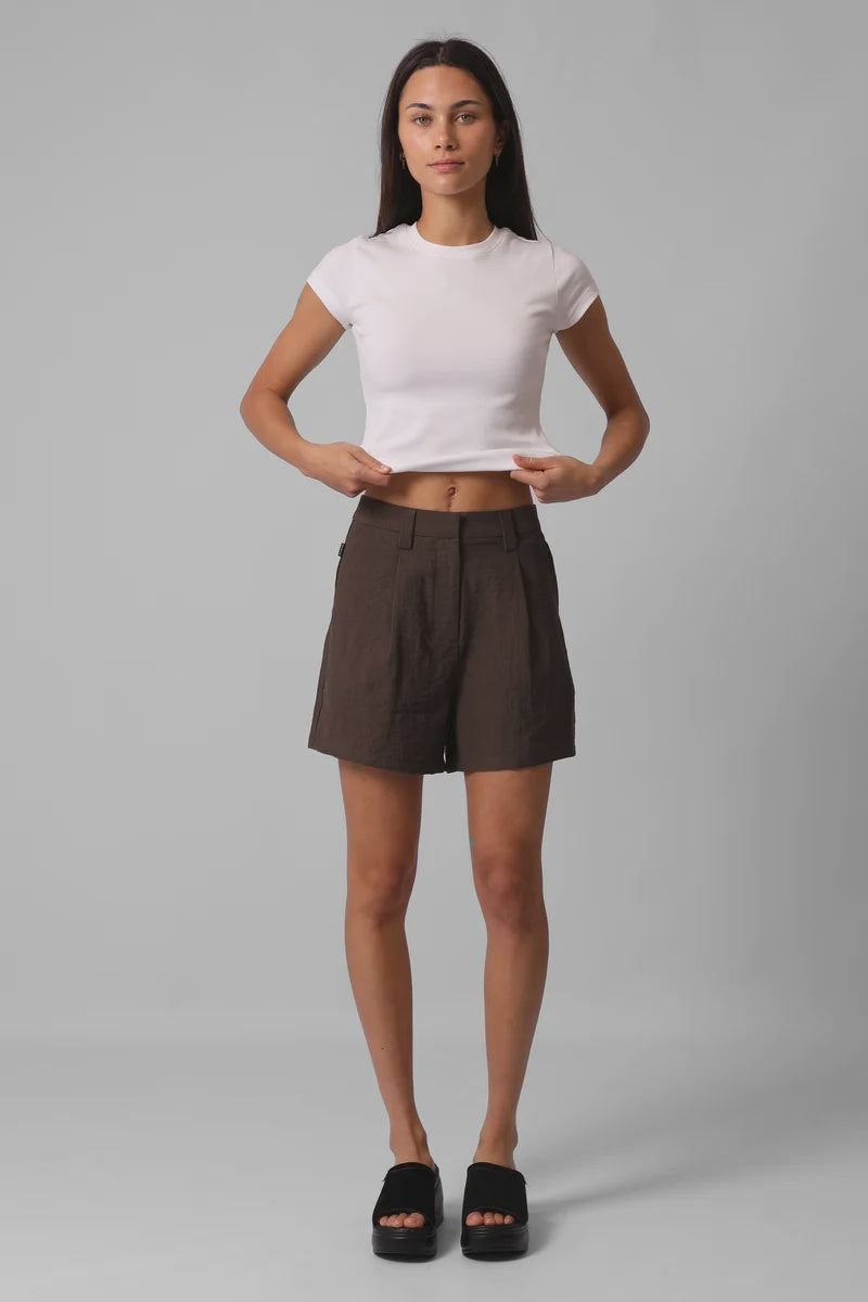 RPM CLOTHING - JULIA SHORT - BROWN
