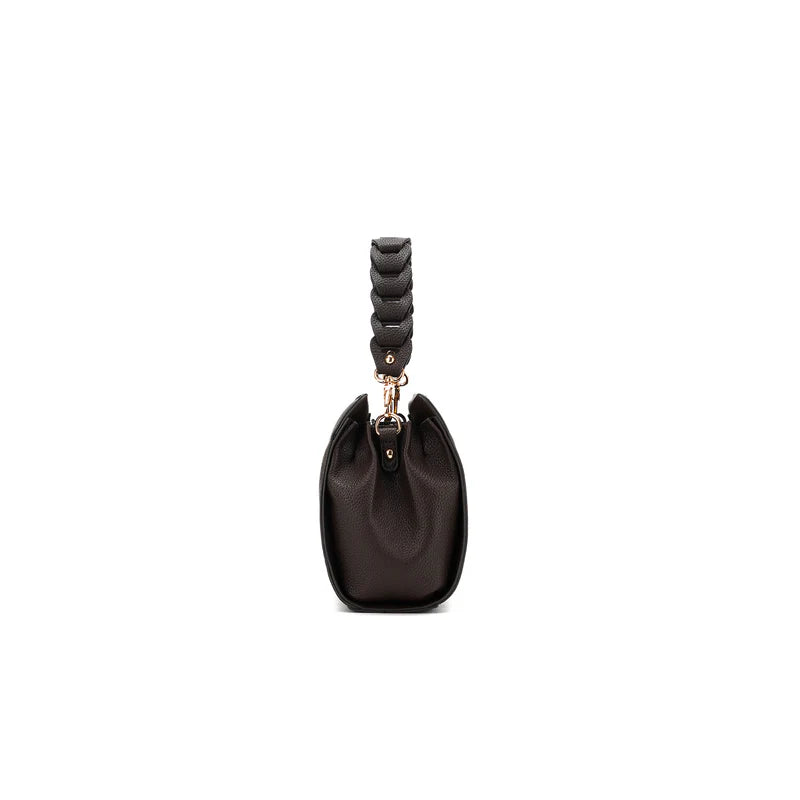 BLACK CAVIAR LUA PLAIT HANDBAG - COCO