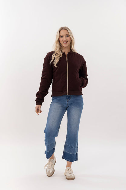 MI MOSO PICARD BOMBER - PLUM