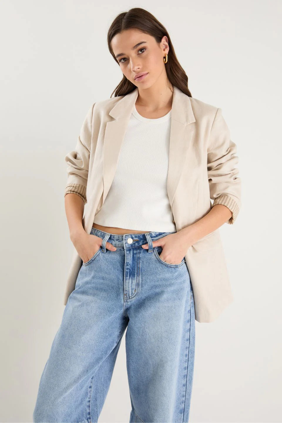 RE:UNION LABEL - PILLAR BLAZER - CREAM
