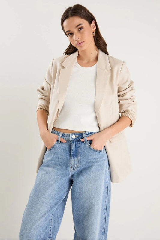 RE:UNION LABEL - PILLAR BLAZER - CREAM