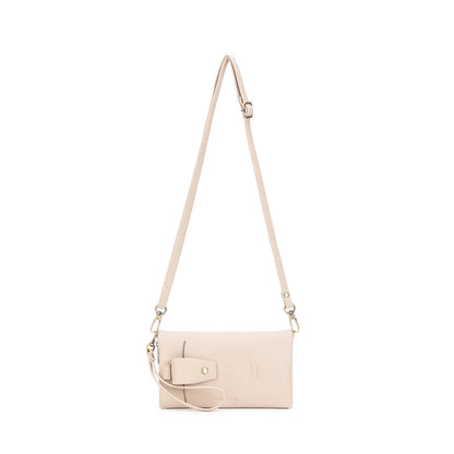 BLACK CAVIAR SKY CROSSBODY WALLET - OATMEAL