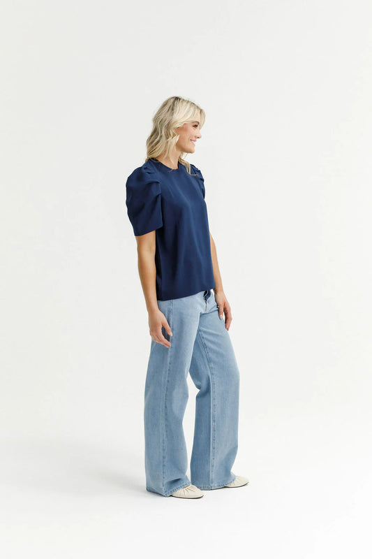 HOME-LEE THEA TOP - NAVY
