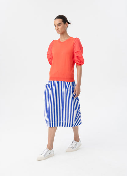 BLACKLIST COOPER SKIRT - BLUE STRIPE