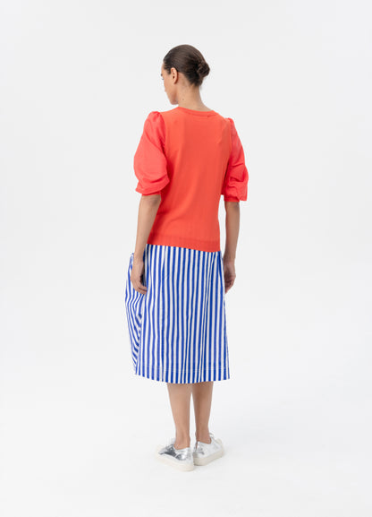 BLACKLIST COOPER SKIRT - BLUE STRIPE